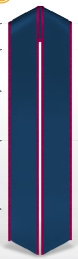 72inch Navy Stole with maroon trim